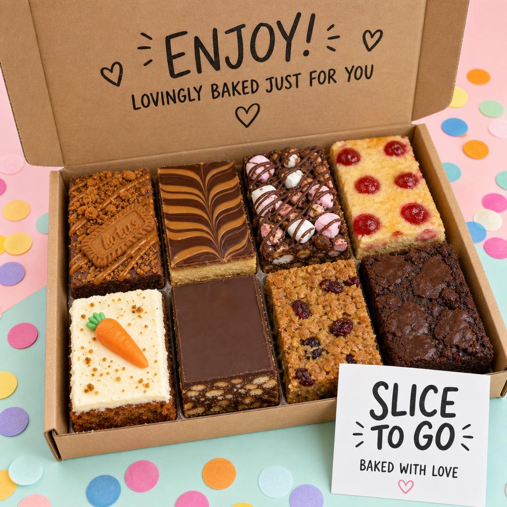 The Mixed Box traybake slices