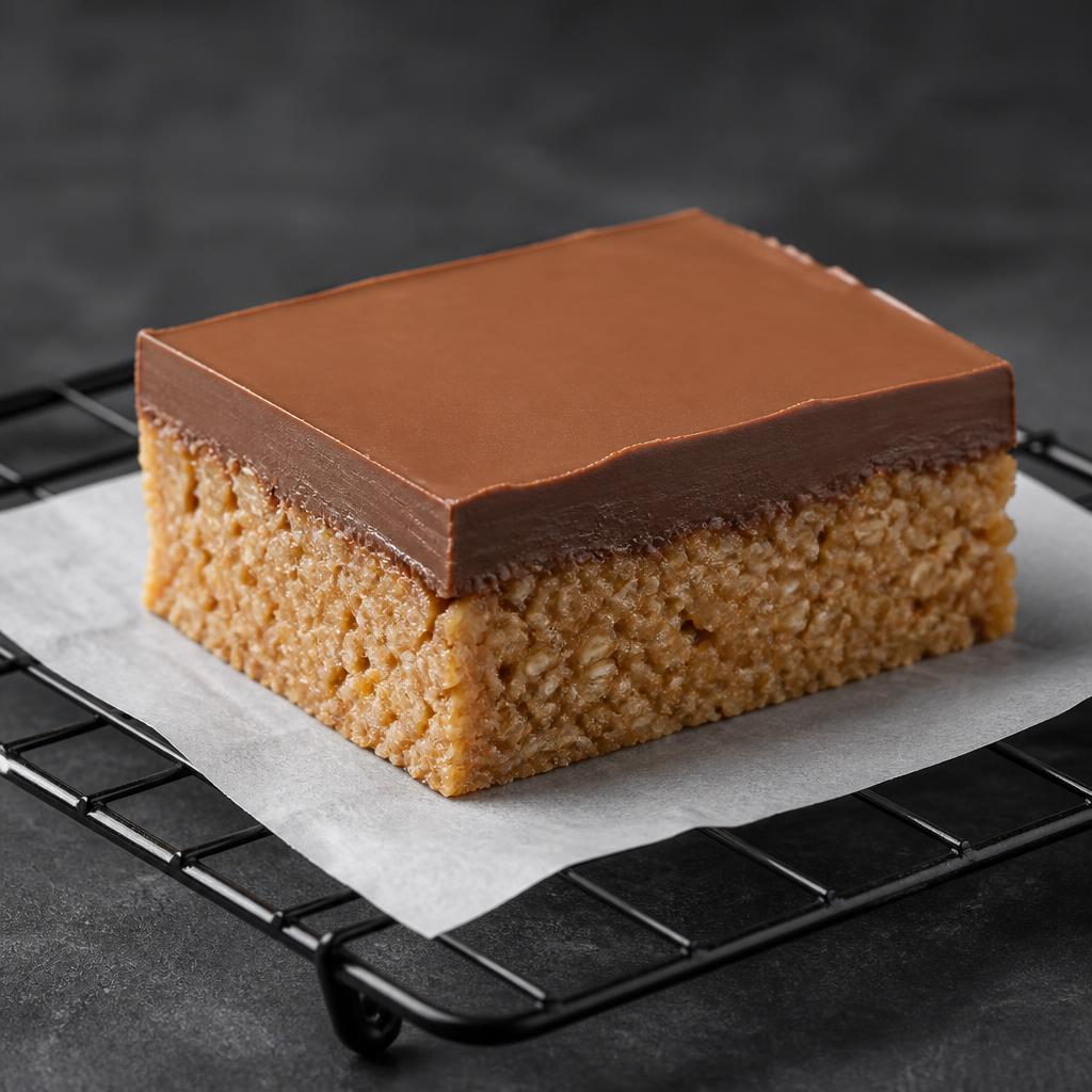 Chocolate Flapjack traybake slices