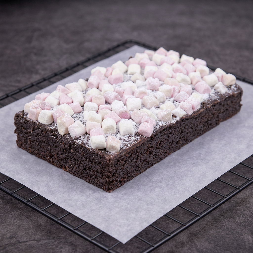 S'mores Brownie traybake slices